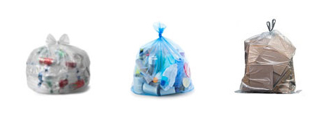 Examples of Bagged Recycling for Annual Pick-Ups